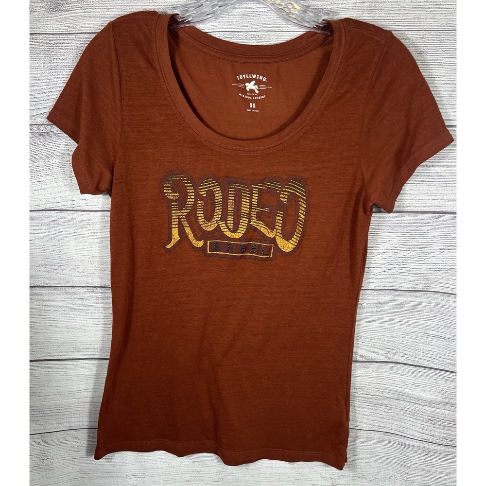 Idyllwind By Miranda Lambert Rodeo Rebel Tshirt Rhinestones Womens Size XS
